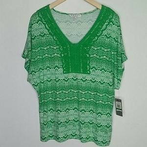 Chaus Embroidered Top Sz. Large